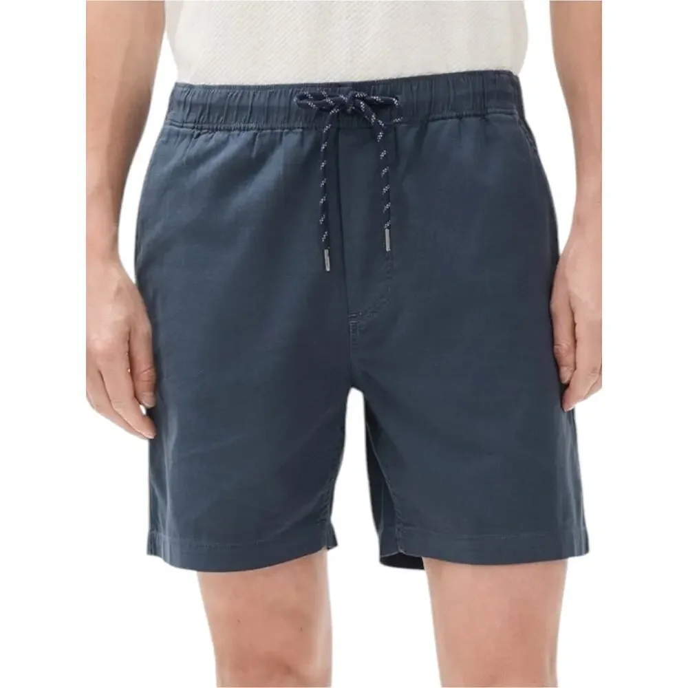 Faherty Men’s Size S Navy Blue Nights  Flat Front Essential Drawstring 6” Shorts